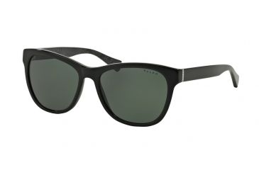 Image of Ralph RA5196 Sunglasses 142371-54 - Black/black Bandana Frame, Green Solid Lenses