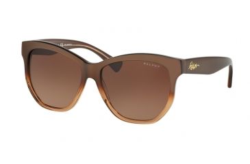 Image of Ralph RA5219 Progressive Prescription Sunglasses RA5219-1581T5-56 - Lens Diameter 56 mm, Frame Color Brown Gradient/brown