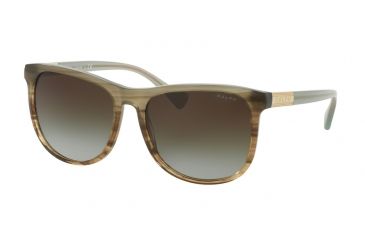 Image of Ralph RA5224 Sunglasses 16267Z-58 - Olive Horn Gradient/ Olive Hrn Frame, Green Gradient Lenses