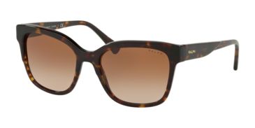 Image of Ralph RA5247 Sunglasses 500313-55 - Dark Havana Frame, Gradient Brown Lenses
