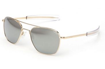 Image of Randolph Aviator 23K Gold Frame, Gray Flash Mirror Glass Lens, 23K Gold Frame, 58MM AF81663