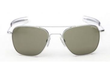 Image of Randolph Aviator Matte Chrome Frame, Gray Polarized Glass Lens, Matte Chrome Frame, 55MM AF54634