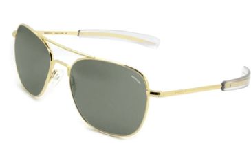 Image of Randolph Aviator Single Vision Prescription Sunglasses, 23K Gold Frame, AF81601-NYSV