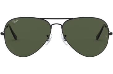 Image of Ray-Ban Aviator Large Metal II Sunglasses RB3026, Black Frame, Crystal Gray Lenses, L2821-6214