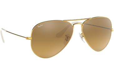 Image of Ray-Ban Aviator Large Metal RB3025 Sunglasses, Arista Crystal Brown Mirror Silver Gradient, RB3025 001/3K-5814