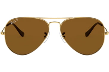 Image of Ray-Ban Aviator Large Metal RB3025 Sunglasses, Arista Crystal Brown Polarized, RB3025 001/57-5814