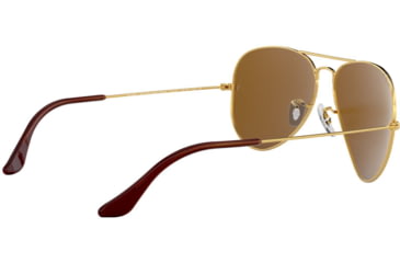 Image of Ray-Ban Aviator Large Metal RB3025 Sunglasses, Arista Crystal Brown Polarized, RB3025 001/57-5814