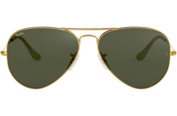 Image of Ray-Ban Aviator Large Metal RB3025 Sunglasses, Arista Frame, Crystal Green 58 mm Lenses, L0205-5814