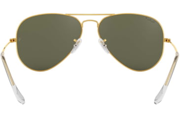 Image of Ray-Ban Aviator Large Metal RB3025 Sunglasses, Arista Frame, Crystal Green Polarized 58 mm Lenses, 001-58-5814