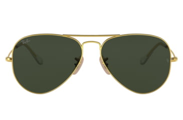 Image of Ray-Ban Aviator Large Metal RB3025 Sunglasses, Arista Frame, G-15 Green Lens, 58, RB3025-W3400-58