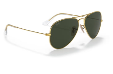 Image of Ray-Ban Aviator Large Metal RB3025 Sunglasses, Arista Frame, G-15 Green Lens, 58, RB3025-W3400-58