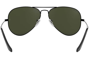 Image of Ray-Ban Aviator Large Metal RB3025 Sunglasses, Black Frame, Crystal Green 58 mm Lenses, L2823-5814