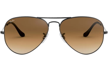 Image of Ray-Ban Aviator Large Metal RB3025 Sunglasses, Gunmetal Crystal Brown Gradient, RB3025 004/51-6214