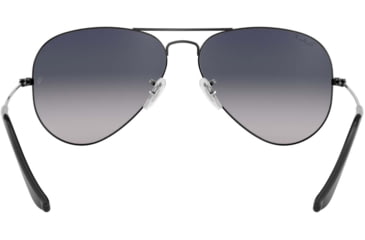Image of Ray-Ban Aviator Large Metal RB3025 Sunglasses, Gunmetal Crystal Polarized Blue Gradient Gray, RB3025 004/78-5814