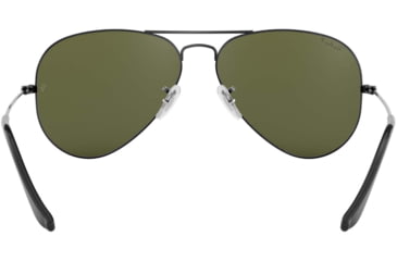 Image of Ray-Ban Aviator Large Metal RB3025 Sunglasses, Gunmetal Frame, Crystal Green Polarized 62 mm Lenses, 004-58-6214