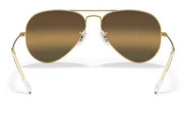 Image of Ray-Ban Aviator Large Metal RB3025 Sunglasses, Legend Gold Frame, Silver/Brown Chromance Lens, Polarized, 62, RB3025-9196G5-62