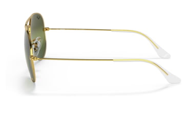 Image of Ray-Ban Aviator Large Metal RB3025 Sunglasses, Legend Gold Frame, Silver/Green Chromance Lens, Polarized, 62, RB3025-9196G4-62