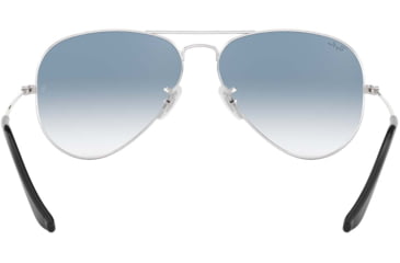 Image of Ray-Ban Aviator Large Metal RB3025 Sunglasses, Silver Crystal Gradient Light Blue, RB3025 003/3F-5814