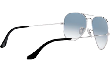 Image of Ray-Ban Aviator Large Metal RB3025 Sunglasses, Silver Crystal Gradient Light Blue, RB3025 003/3F-6214