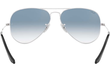 Image of Ray-Ban Aviator Large Metal RB3025 Sunglasses, Silver Crystal Gradient Light Blue, RB3025 003/3F-6214