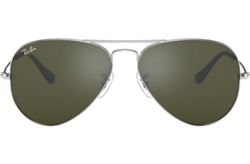 Image of Ray-Ban Aviator Large Metal RB3025 Sunglasses, Silver Crystal Gray Mirror, RB3025 003/40-6214