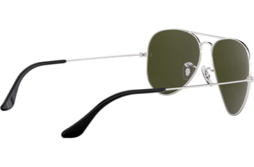 Image of Ray-Ban Aviator Large Metal RB3025 Sunglasses, Silver Crystal Gray Mirror, RB3025 003/40-6214