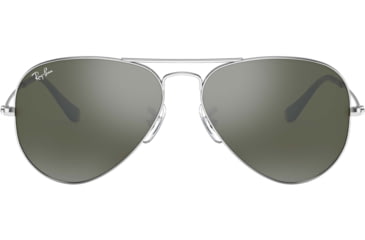 Image of Ray-Ban Aviator Large Metal RB3025 Sunglasses, Silver Frame, Crystal Gray Gradient 58 mm Lenses, 003-32-5814