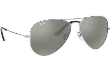 Image of Ray-Ban Aviator Large Metal RB3025 Sunglasses, Silver Frame, Crystal Gray Gradient 58 mm Lenses, 003-32-5814