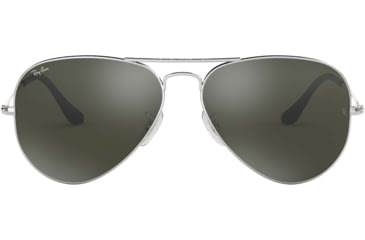 Image of Ray-Ban Aviator Large Metal RB3025 Sunglasses, Silver Frame, Crystal Gray Mirror 58 mm Lenses, W3277-5814