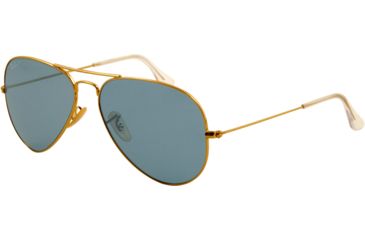 Image of Ray-Ban Aviator Large Metal Sunglasses RB3025 001/3R-58 - Arista Frame, crystal polar sky blue Lenses