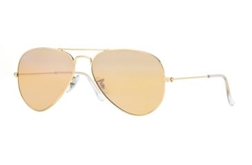 Image of Ray-Ban Aviator Large Metal Sunglasses RB3025 001/4F-5514 - 001/4F Photo Yellow Gsm