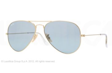 Image of Ray-Ban Aviator Large Metal Sunglasses RB3025 001/62-62 - Arista Frame, Crystal Sky Blue Lenses