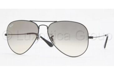 Image of Ray-Ban Aviator Large Metal Sunglasses RB3025 002/32-5814 - Black Crystal Gray Gradient
