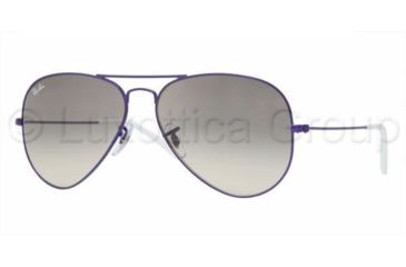 Image of Ray-Ban Aviator Large Metal Sunglasses RB3025 087/32-5514 - Metal Violet Matte Crystal Gray Gradient