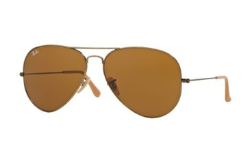 Image of Ray-Ban Aviator Large Metal Sunglasses RB3025 177/33-58 - Antique Gold Frame, Brown Lenses
