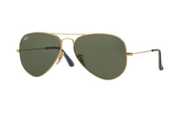 Image of Ray-Ban Aviator Large Metal Sunglasses RB3025 179-58 - , Green Lenses