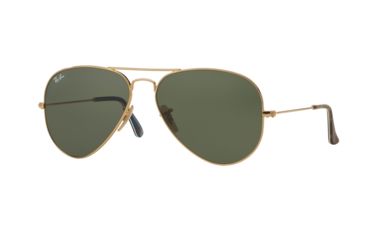 Image of Ray-Ban Aviator Large Metal Sunglasses RB3025 180-58 - , Green Lenses