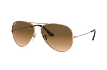 Image of Ray-Ban Aviator Large Metal Sunglasses RB3025 903551-62 - , Clear Gradient Brown Lenses