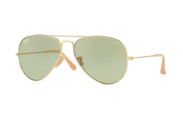 Image of Ray-Ban Aviator Large Metal Sunglasses RB3025 90644C-58 - Gold Frame, Photo Green Lenses