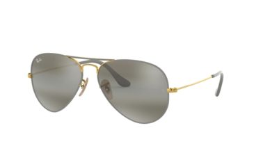 Image of Ray-Ban Aviator Large Metal Sunglasses RB3025 9154AH-58 - , Grey Bi-mirror Grey Lenses