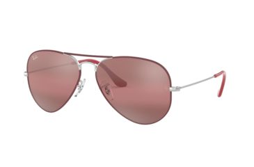 Image of Ray-Ban Aviator Large Metal Sunglasses RB3025 9155AI-55 - , Purple Bi-mirror Grey-photo Lenses