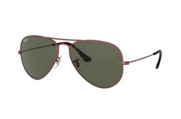 Image of Ray-Ban Aviator Large Metal Sunglasses RB3025 918831-62 - , Green Lenses