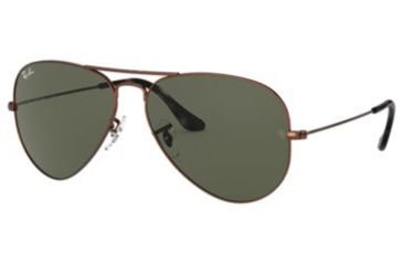 Image of Ray-Ban Aviator Large Metal Sunglasses RB3025 918931-62 - , Green Lenses