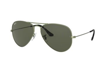 Image of Ray-Ban Aviator Large Metal Sunglasses RB3025 919131-62 - , Green Lenses