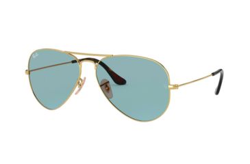 Image of Ray-Ban Aviator Large Metal Sunglasses RB3025 919262-62 - , Light Blue Lenses