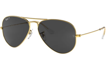 Image of Ray-Ban Aviator Large Metal RB3025 Sunglasses, Legend Gold, Black, 62, RB3025-919648-62
