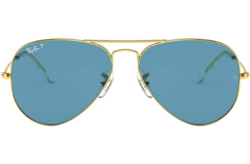 Image of Ray-Ban Aviator Large Metal Sunglasses RB3025 9196S2-62 - , Blue Lenses