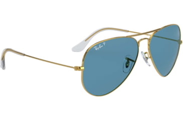 Image of Ray-Ban Aviator Large Metal Sunglasses RB3025 9196S2-62 - , Blue Lenses