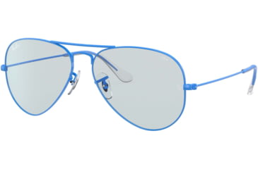 Image of Ray-Ban Aviator Large Metal RB3025 Sunglasses, Light Blu, 62, RB3025-9222T3-62
