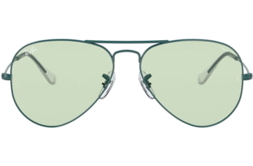Image of Ray-Ban Aviator Large Metal Sunglasses RB3025 9225T1-62 - , photo evolve green/blue Lenses